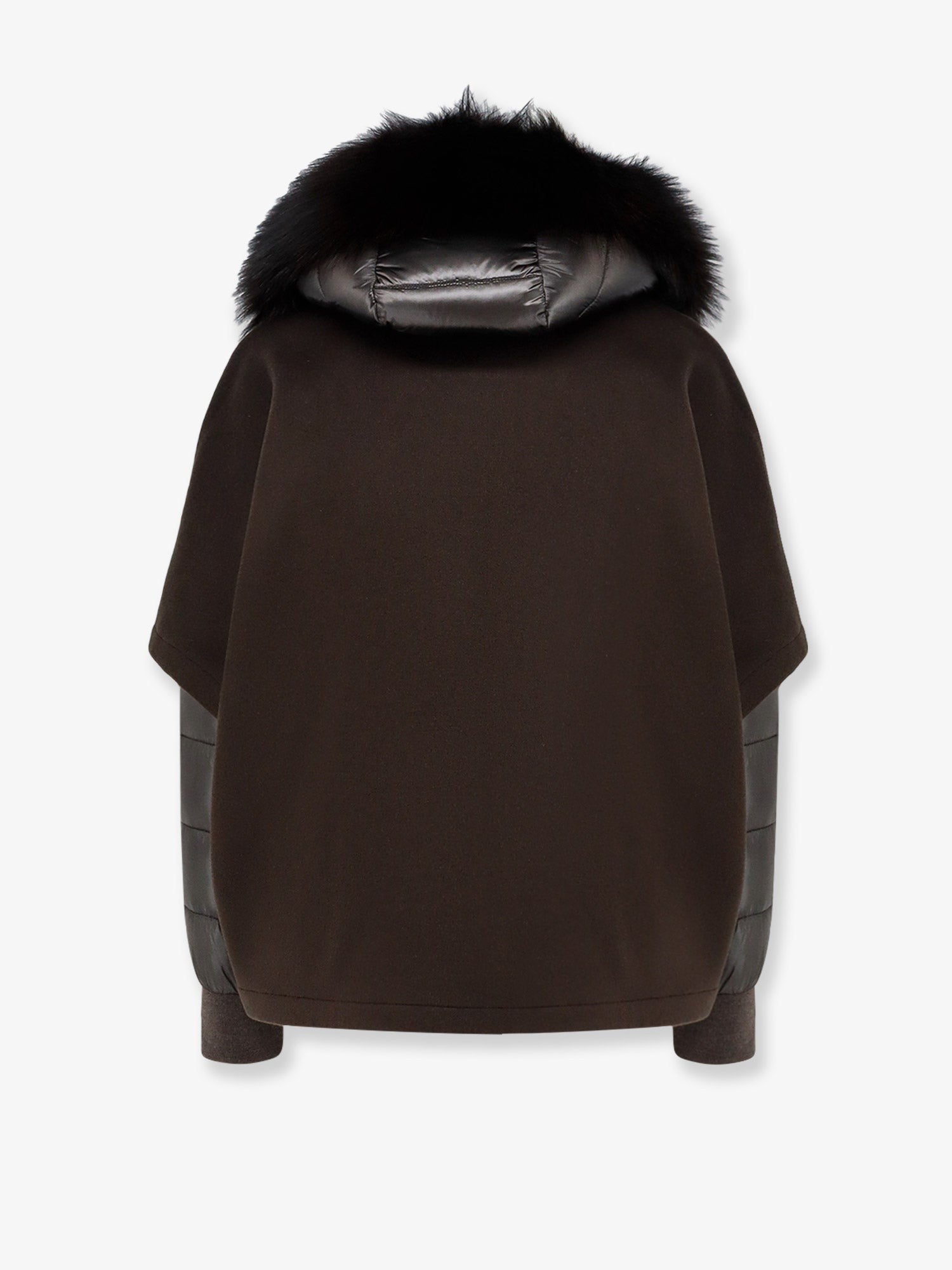 MooRER Women's Pegaso Removable Wool and Cashmere Blend Down Jacket Brown