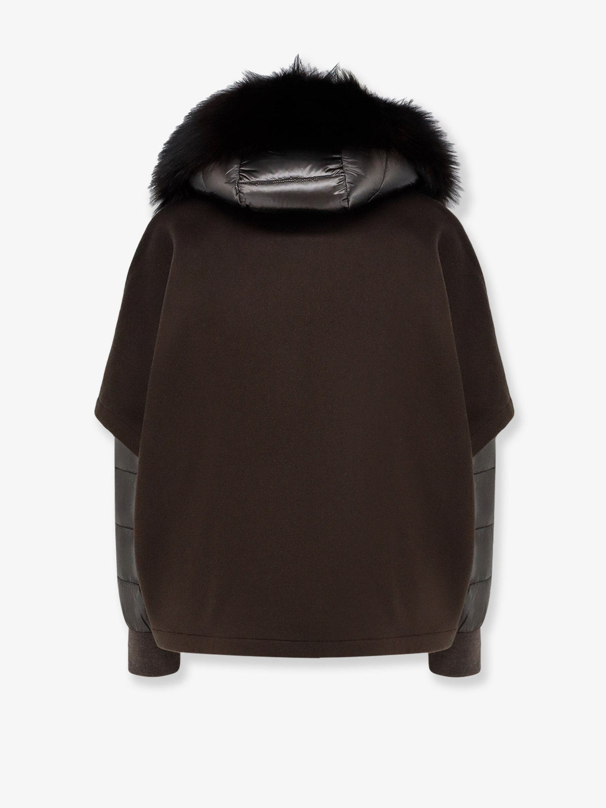MooRER Women's Pegaso Removable Wool and Cashmere Blend Down Jacket Brown, view 2