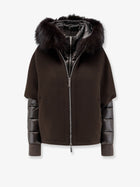 MooRER Women's Pegaso Removable Wool and Cashmere Blend Down Jacket Brown