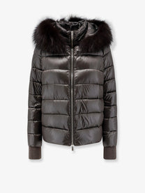 MooRER Women's Pegaso Removable Wool and Cashmere Blend Down Jacket Brown