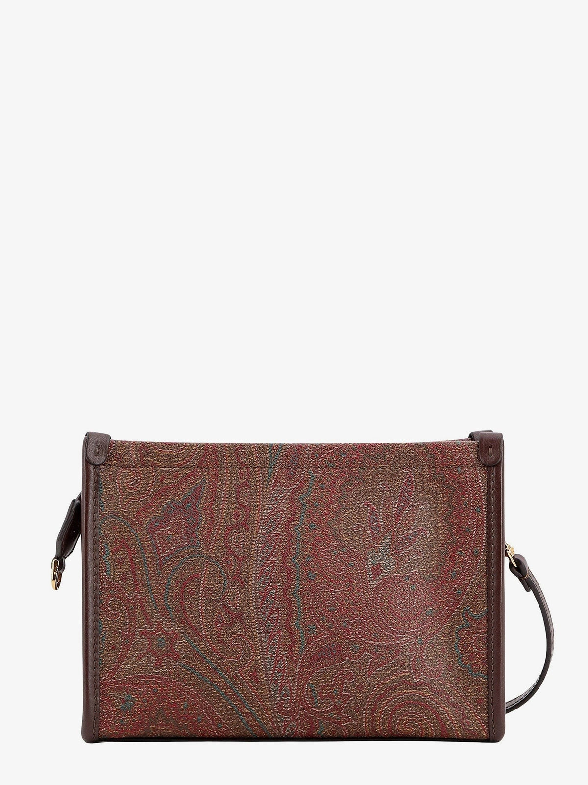 ETRO Women's Pegaso Arnica Paisley Fabric Pouch Brown, view 2