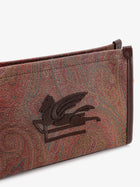 ETRO Women's Pegaso Arnica Paisley Fabric Pouch Brown, view 4