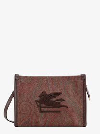 ETRO Women's Pegaso Arnica Paisley Fabric Pouch Brown
