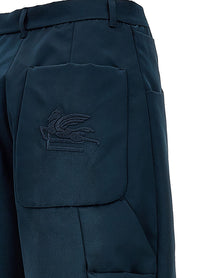 ETRO Pegaso Cargo Pants Blue