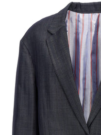 ETRO Pegaso Single Breasted Blazer Blue