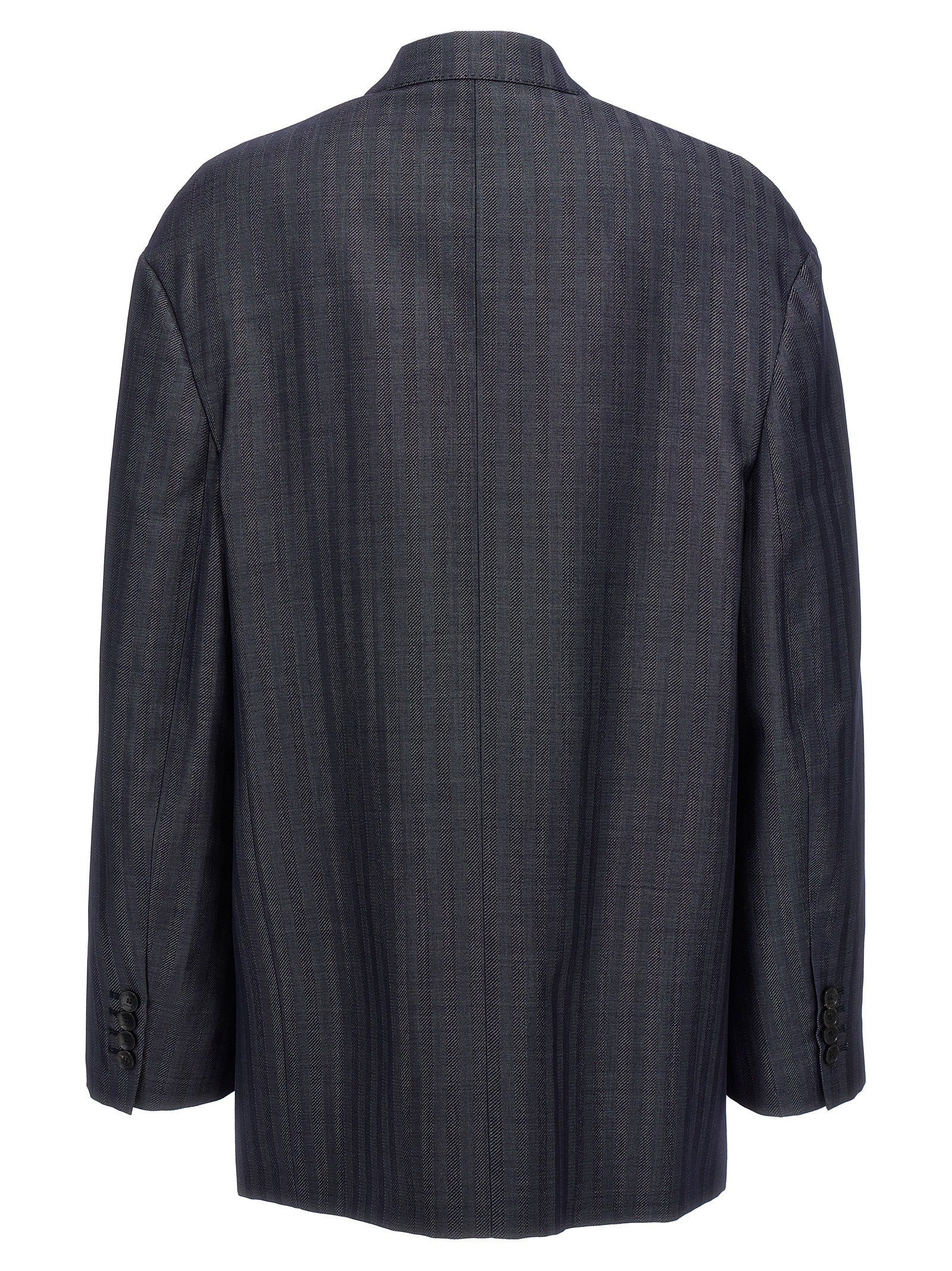 ETRO Pegaso Single Breasted Blazer Blue