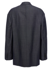 ETRO Pegaso Single Breasted Blazer Blue