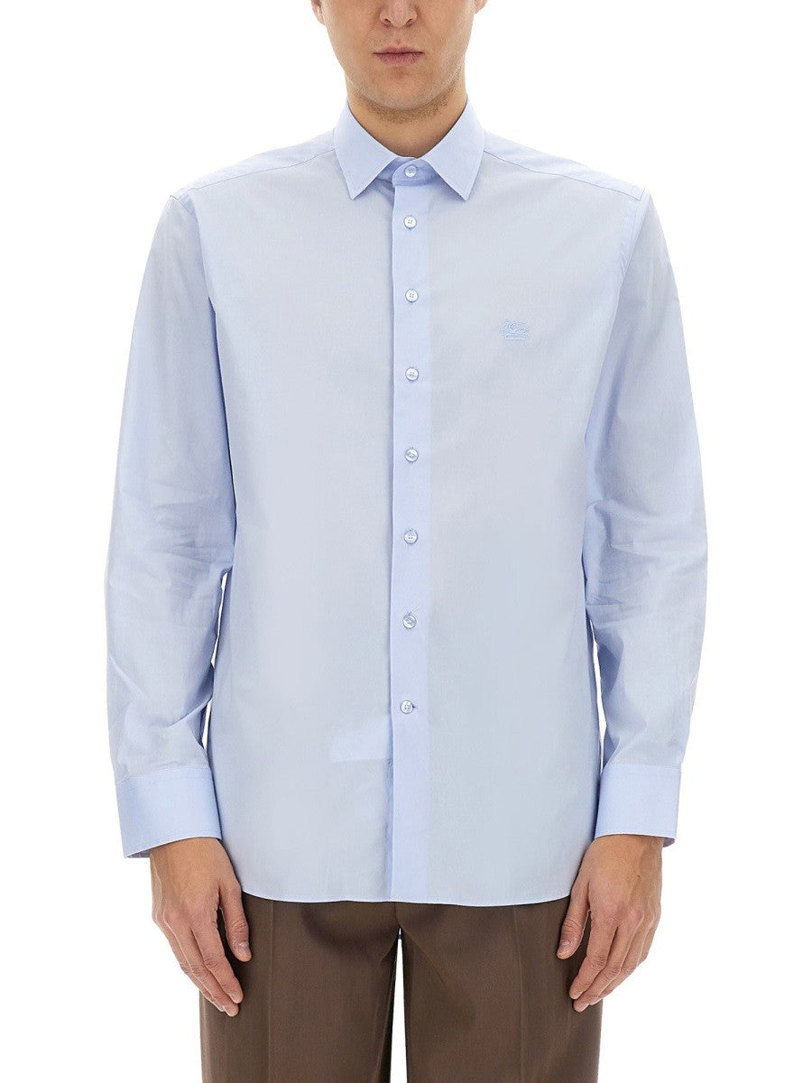 Etro Men's Pegasus Shirt Blue