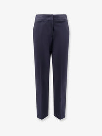 Max Mara Women's Pegno Viscose Blend Trousers Blue