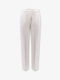 Max Mara Women's Pegno Viscose Blend Trousers White