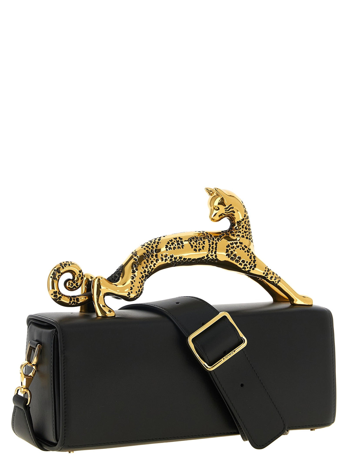 LANVIN Pencil Cat Handbag Black