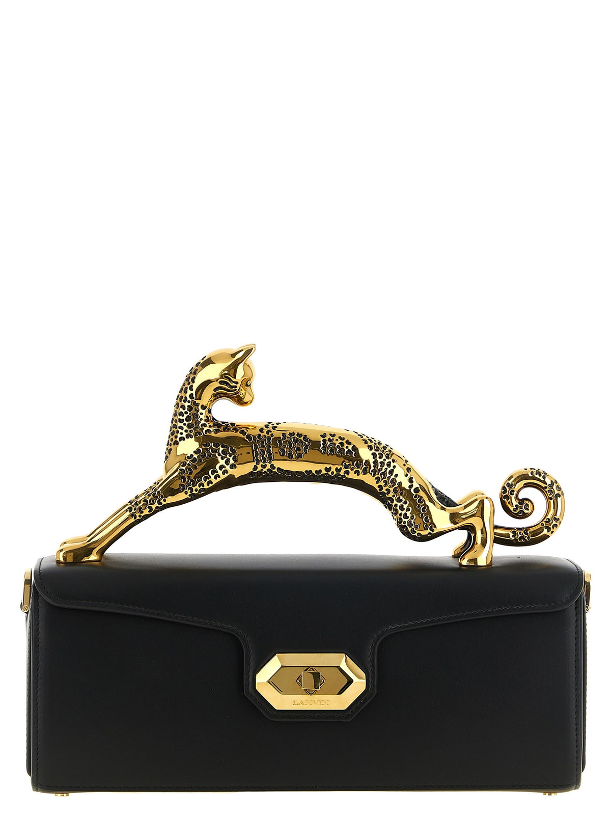 LANVIN Pencil Cat Handbag Black