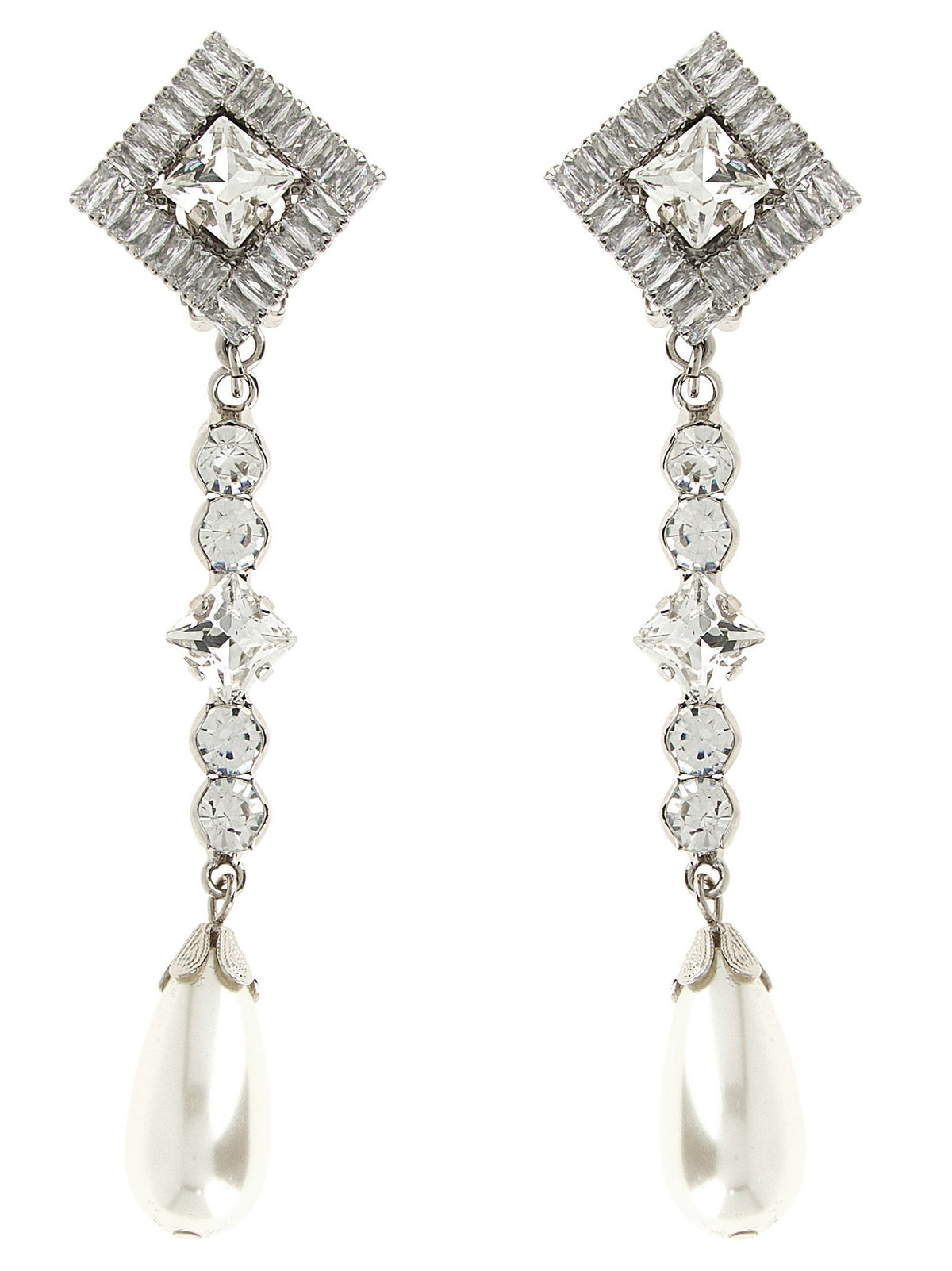 Alessandra Rich Pendant Earrings Silver