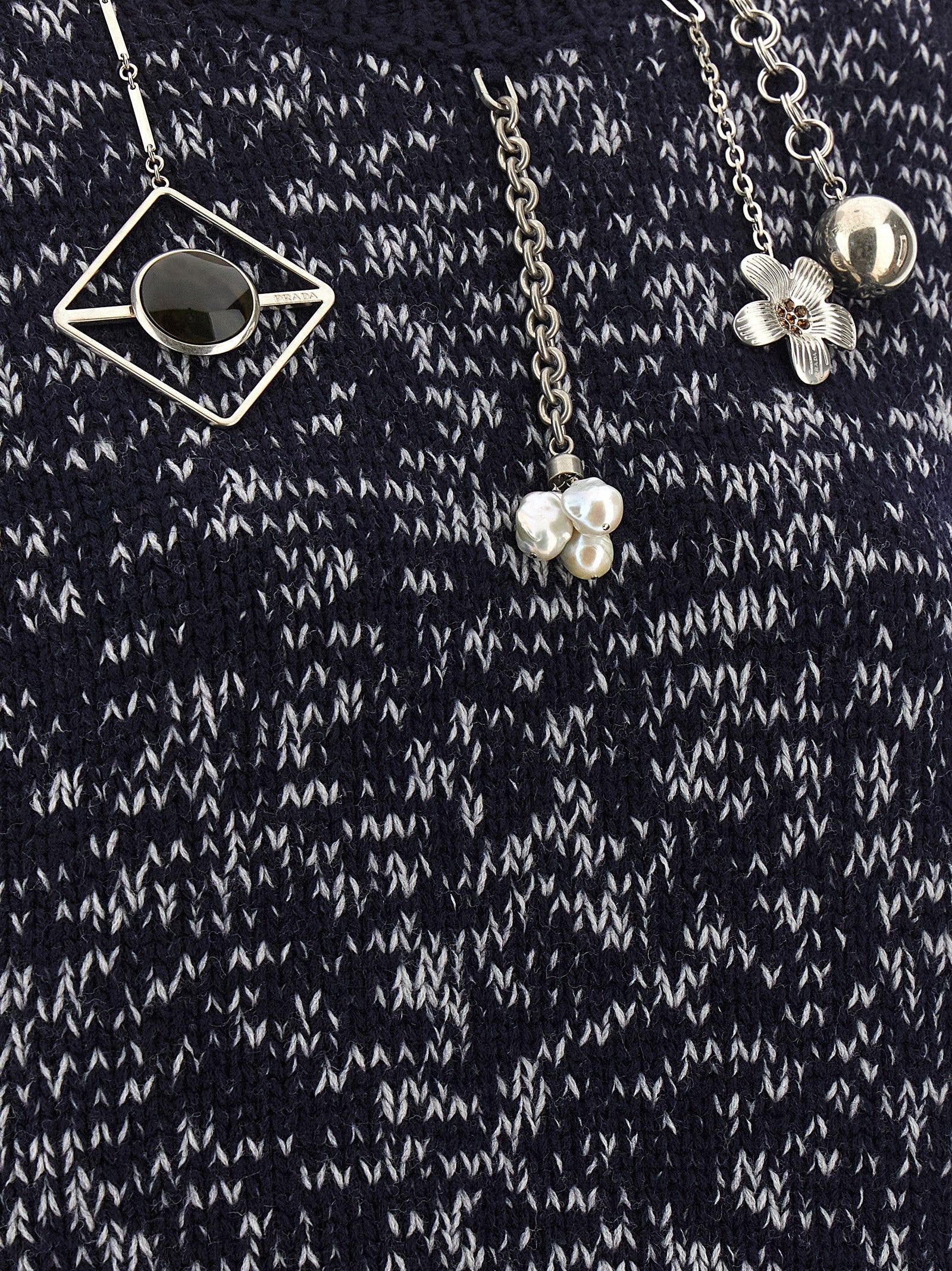 PRADA Pendant Sweater Gold