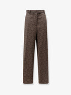 Dries Van Noten Women's Penn Embroidered Viscose Trousers Brown