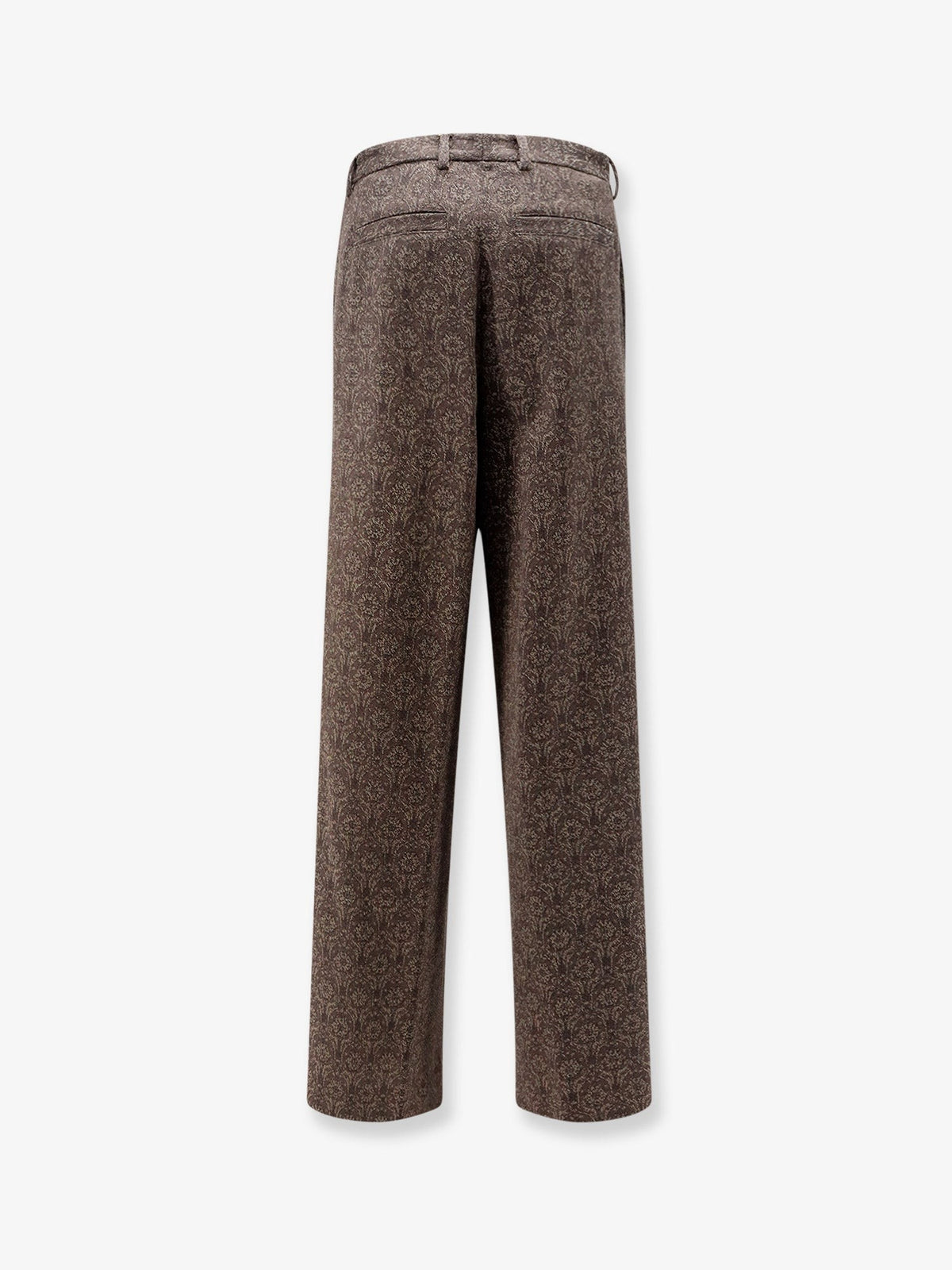 Dries Van Noten Women's Penn Embroidered Viscose Trousers Brown, view 2