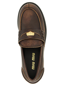 Miu Miu Penny Loafers Loafers Brown