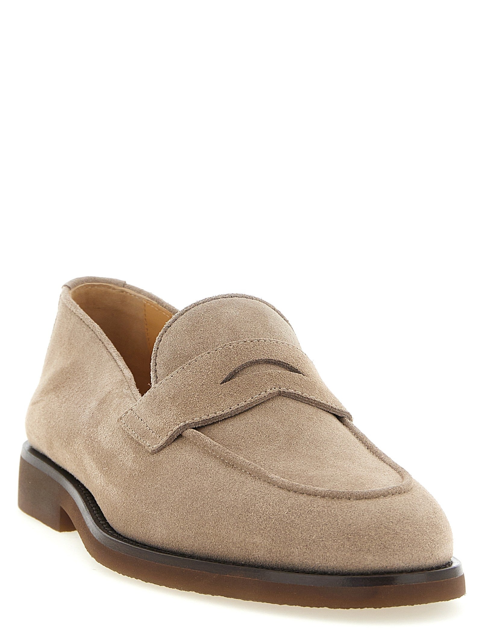 Brunello Cucinelli Penny Loafers Grey