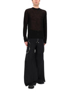 Rick Owens Men's Penta Sheer Pull Sweater Black, view 2