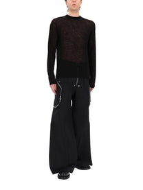 Rick Owens Men's Penta Sheer Pull Sweater Black