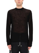 Rick Owens Men's Penta Sheer Pull Sweater Black, view 3
