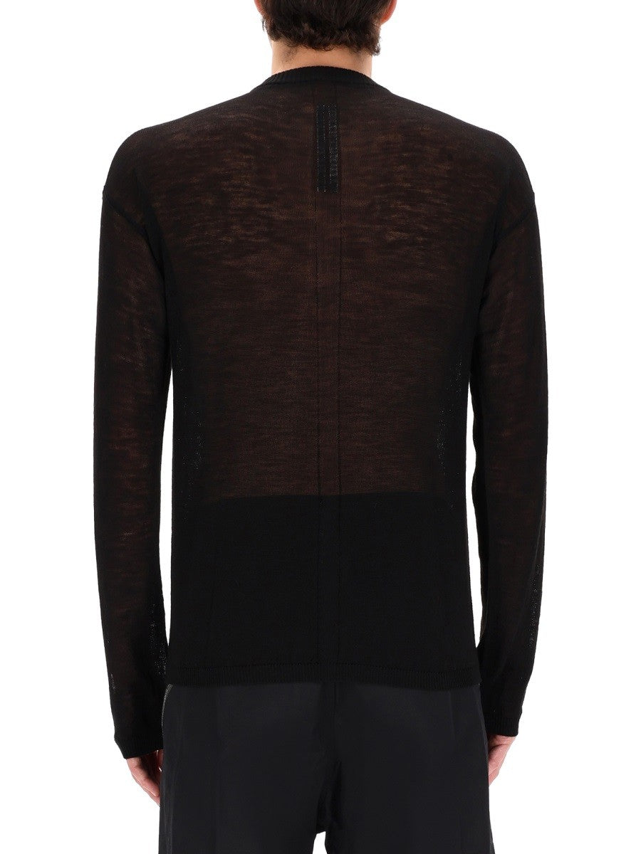 Rick Owens Men's Penta Sheer Pull Sweater Black
