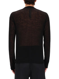 Rick Owens Men's Penta Sheer Pull Sweater Black