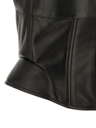 Ermanno Scervino Peplos Leather Top Black, view 4
