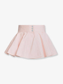 ALAÏA Women's Peplum Cotton Belt Pink