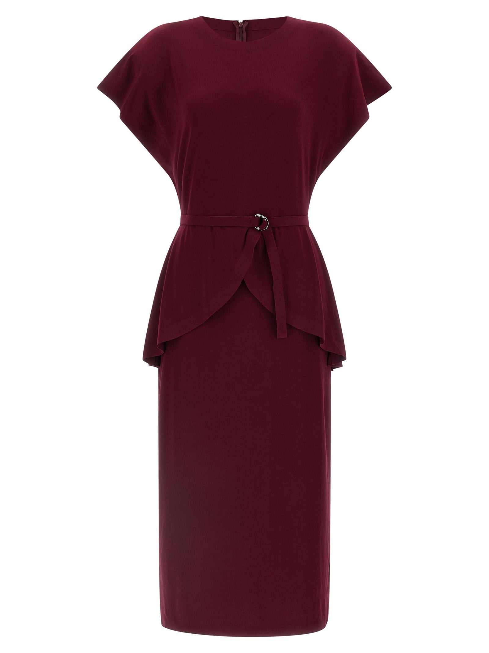 Norma Kamali Peplum Dress Red
