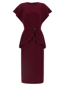 Norma Kamali Peplum Dress Red