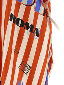 Fendi Pequin Print Poncho Gold