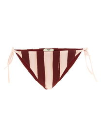 Fendi Pequin Reversible Bikini Bottoms Red