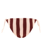 Fendi Pequin Reversible Bikini Bottoms Red