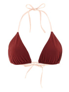 Fendi Pequin Reversible Bikini Top Red