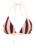 Fendi Pequin Reversible Bikini Top Red