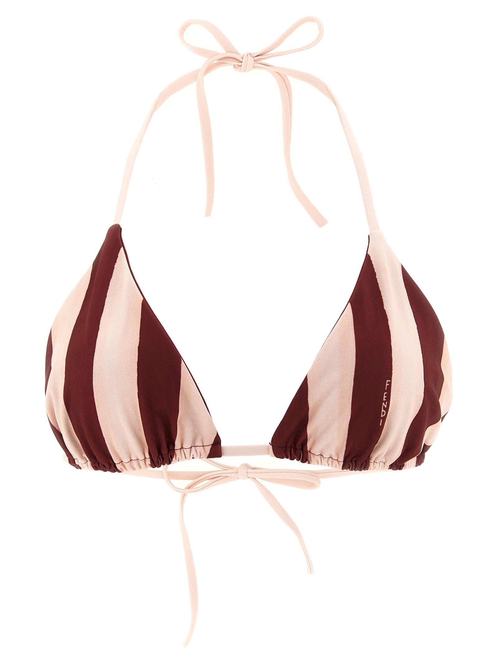 Fendi Pequin Reversible Bikini Top Red