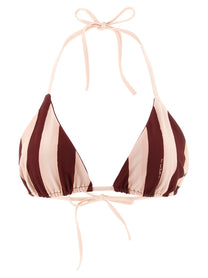 Fendi Pequin Reversible Bikini Top Red