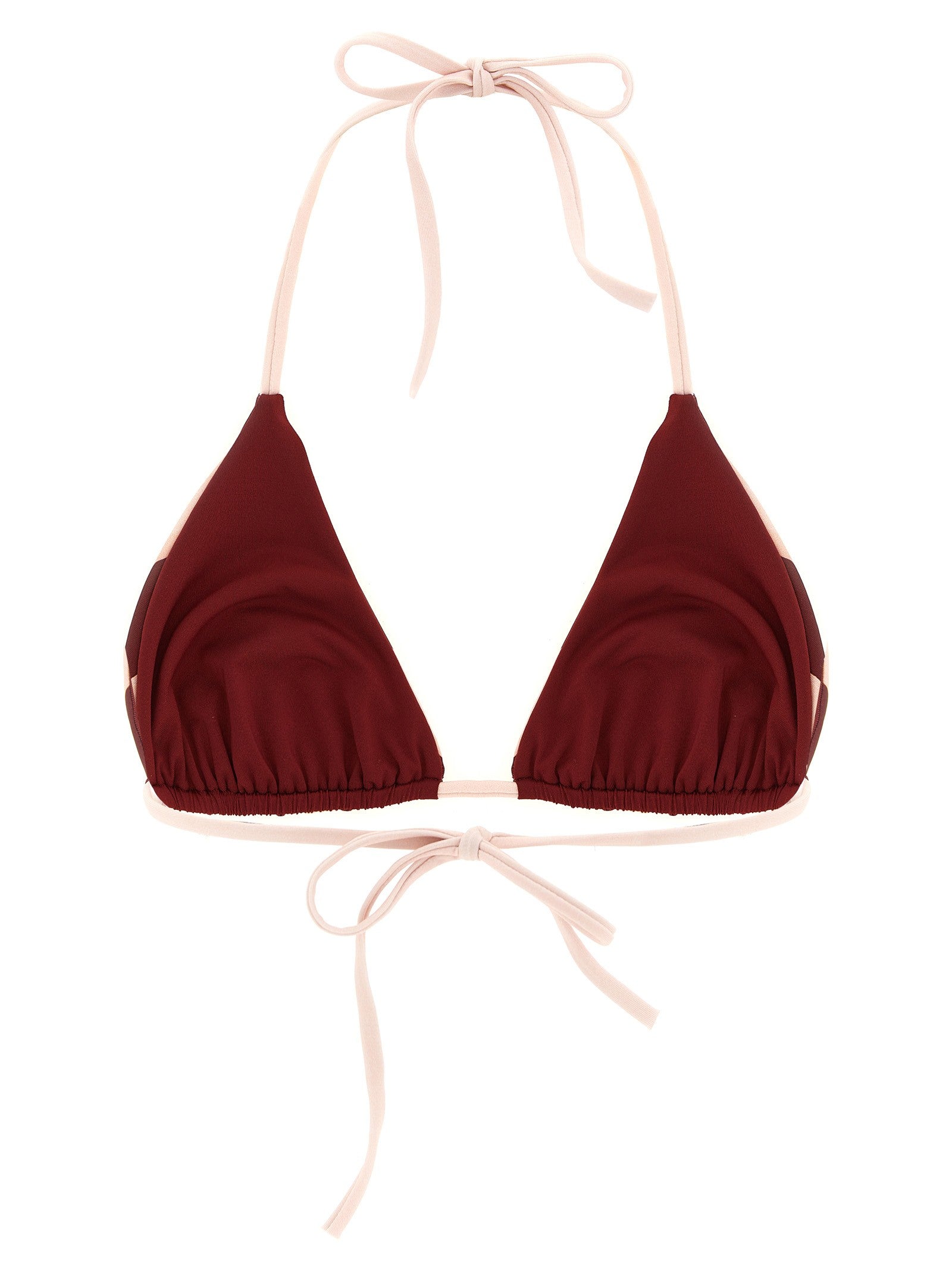 Fendi Pequin Reversible Bikini Top Red