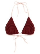 Fendi Pequin Reversible Bikini Top Red