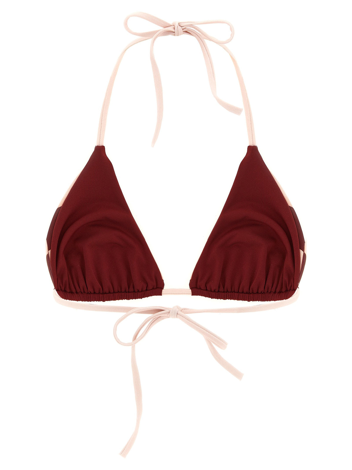 Fendi Pequin Reversible Bikini Top Red