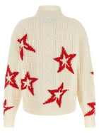 Perfect Moment Red Star Turtleneck Sweater Red, view 2