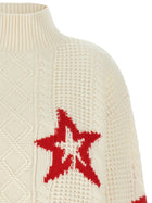 Perfect Moment Red Star Turtleneck Sweater Red, view 3