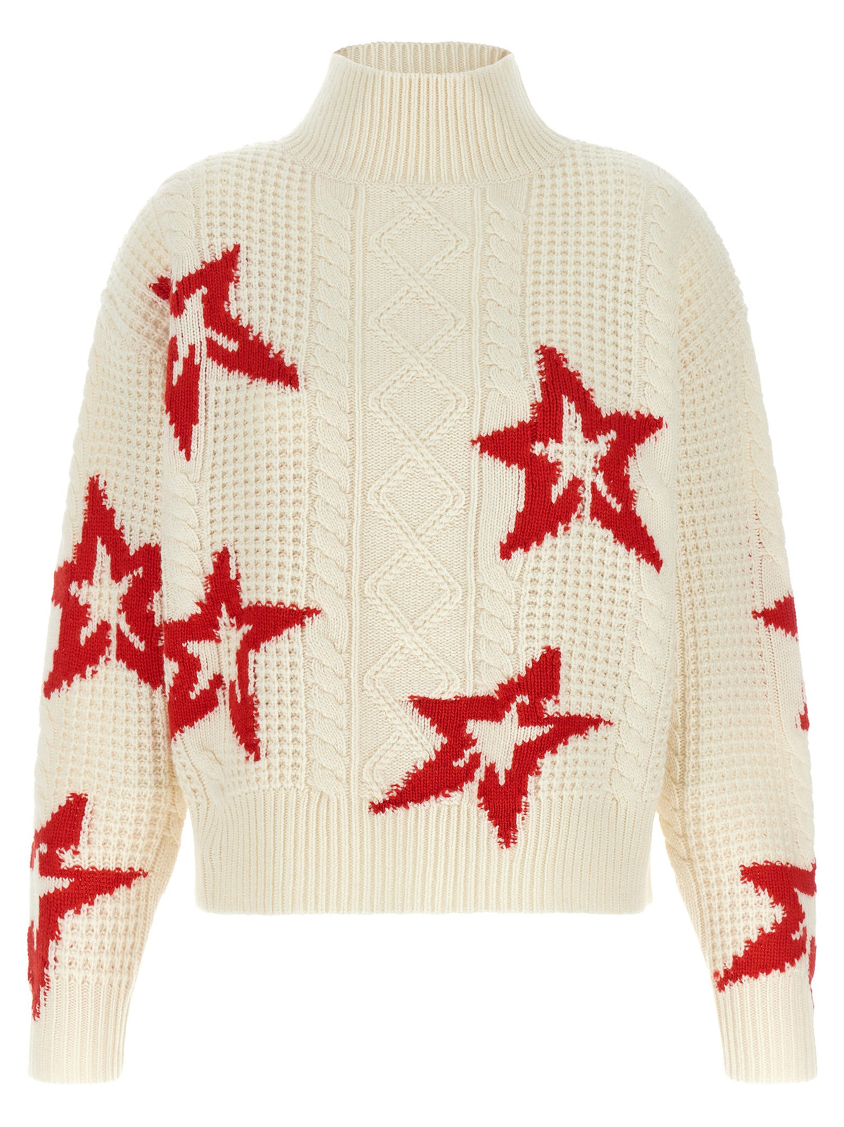 Perfect Moment Red Star Turtleneck Sweater Red