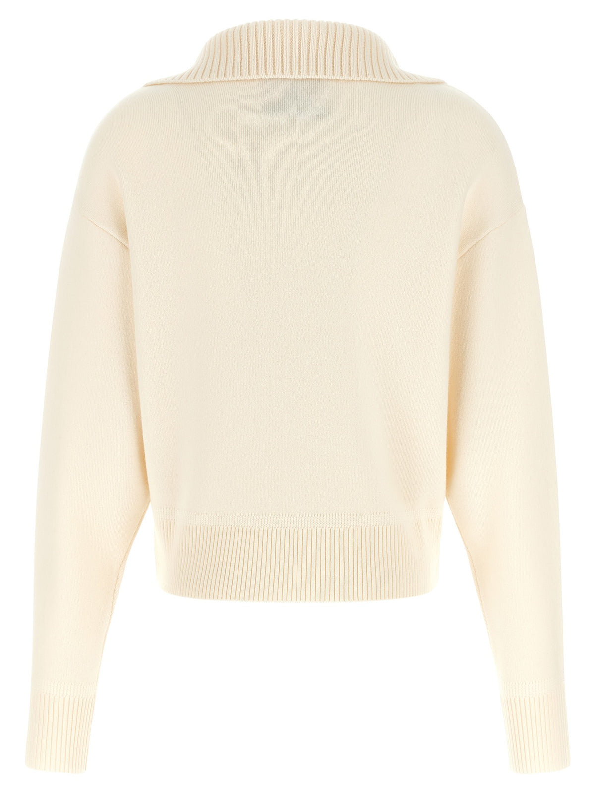 Perfect Moment Ultrafine Merino Wool Half Zip Sweater White, view 2