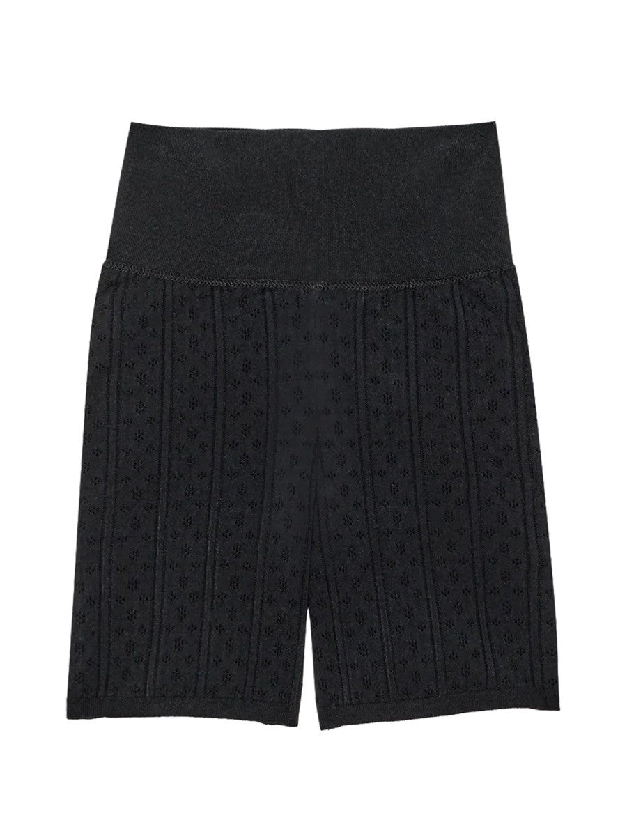 JW Anderson Women's Perforated Knit Shorts Black