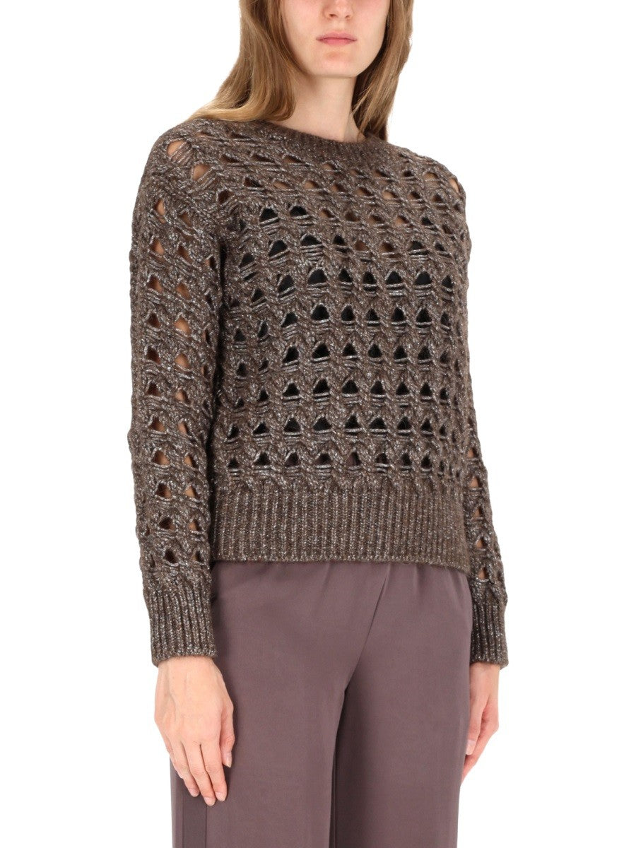 Herno Women's Perforated Mesh Brown, view 4