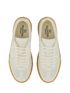 Valentino Women's Perforated Nappa Leather Sneaker White, view 6