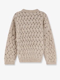 Brunello Cucinelli Women's Perforated Sweater Beige