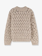 Brunello Cucinelli Women's Perforated Sweater Beige
